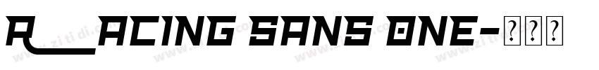 Racing Sans One字体转换